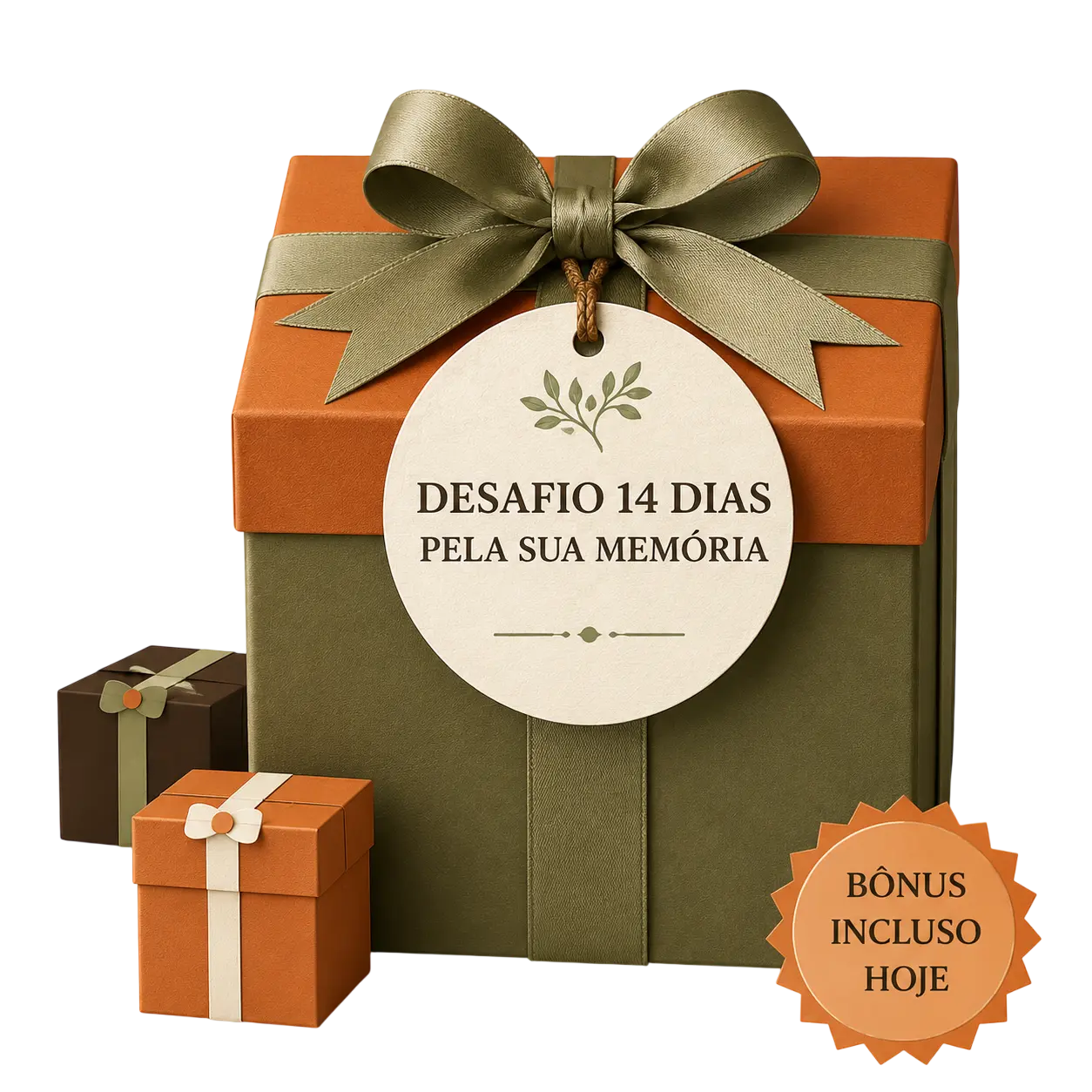 Caixa de presente com selo Bônus Incluso — Protocolo 7 Dias